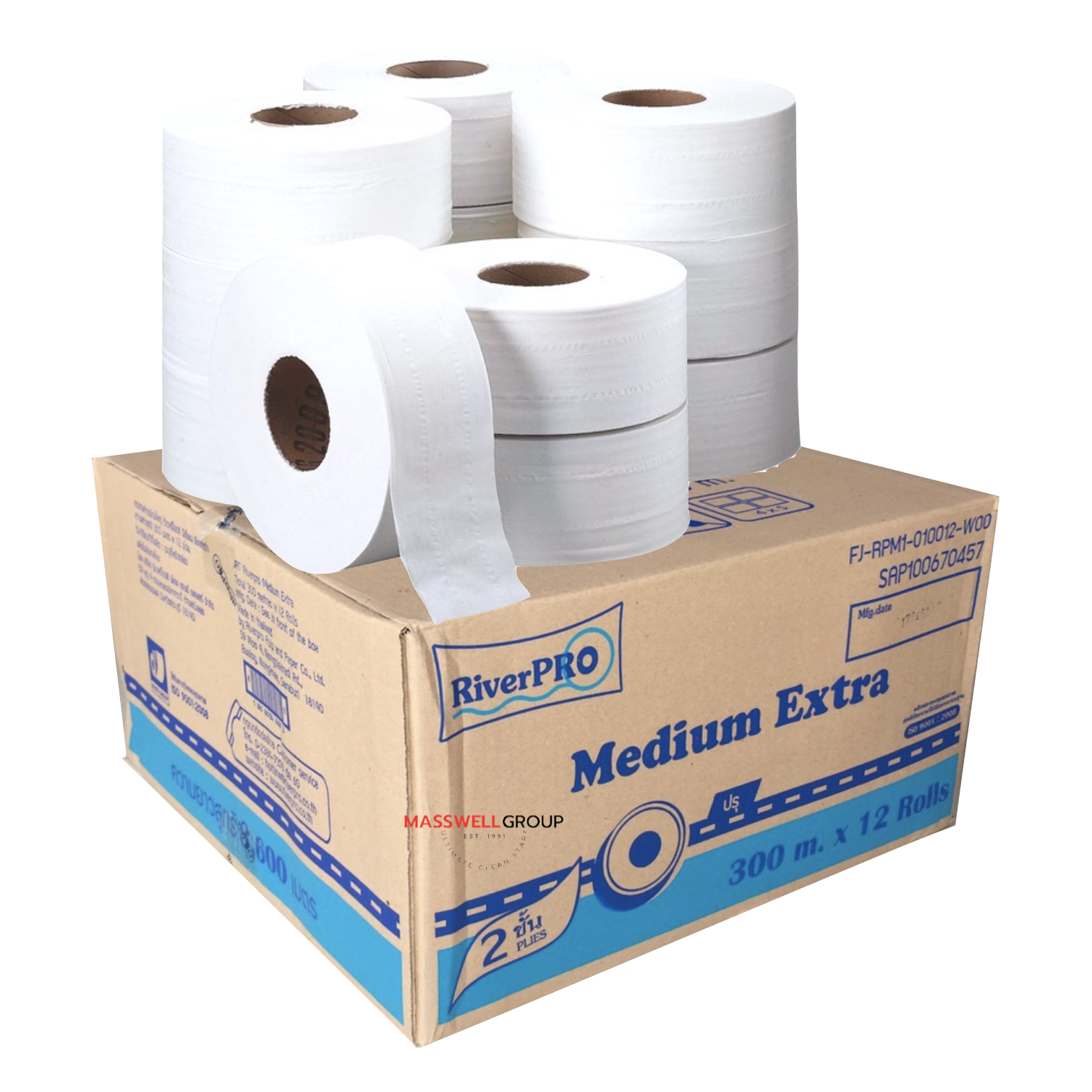 Riverpro Large Roll Toilet Paper Jrt Model Medium Ply Meters