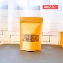 Thumbnail 1 of Matapat ถุงคราฟท์ (14x20 (บรรจุ50ใบ)) ถุงซิปล็อคตั้งได้ Matapat ถุงคราฟท์ (14x20 (บรรจุ50ใบ))หน้าต่างใส มีซิปล็อค เคลือบด้านใน ถุงคราฟ ถุงขนม ซองขนม ซองเมล็ดพันธุ์