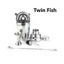 Thumbnail 1 of Twin Fish ชุดผสมเครื่องดื่มค็อกเทล สเตนเลส ในชุดมี 5 ชิ้น สำหรับ บาร์เทนเดอร์