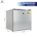 Thumbnail 4 of เวิล์ดเทค ตู้เย็น 1.7 คิว 46 ล. รุ่น WT-MB48 สีซิลเวอร์