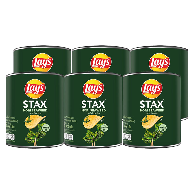 LAY'S Stax Nori Seaweed Potato Chips 42 g x 6 | Makro PRO