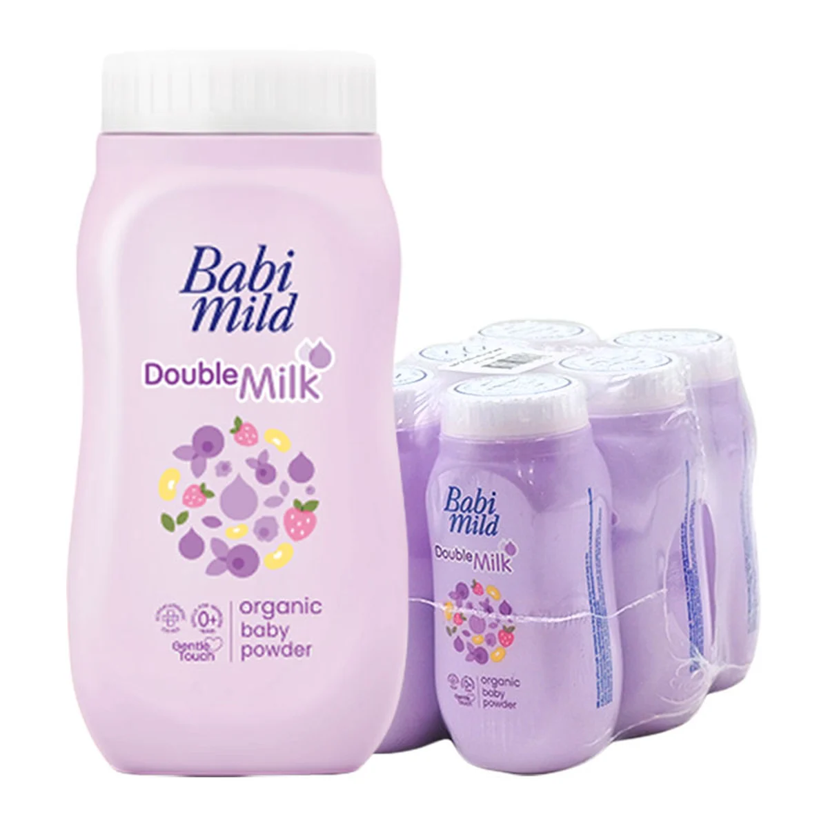 BABI MILD Talcum Double Milk 45 g x 6