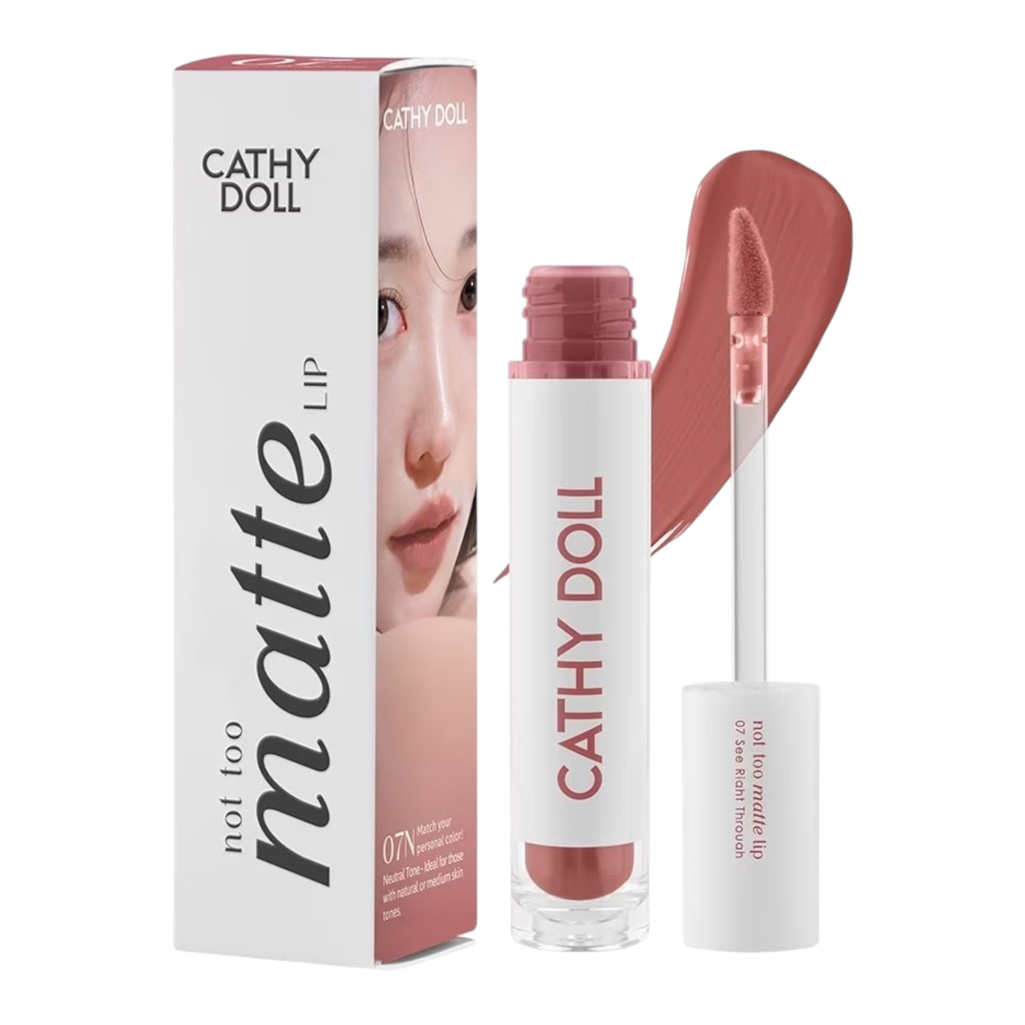 CATHY DOLL Lip Not Too Matte 07 See Right Through 2.9 g