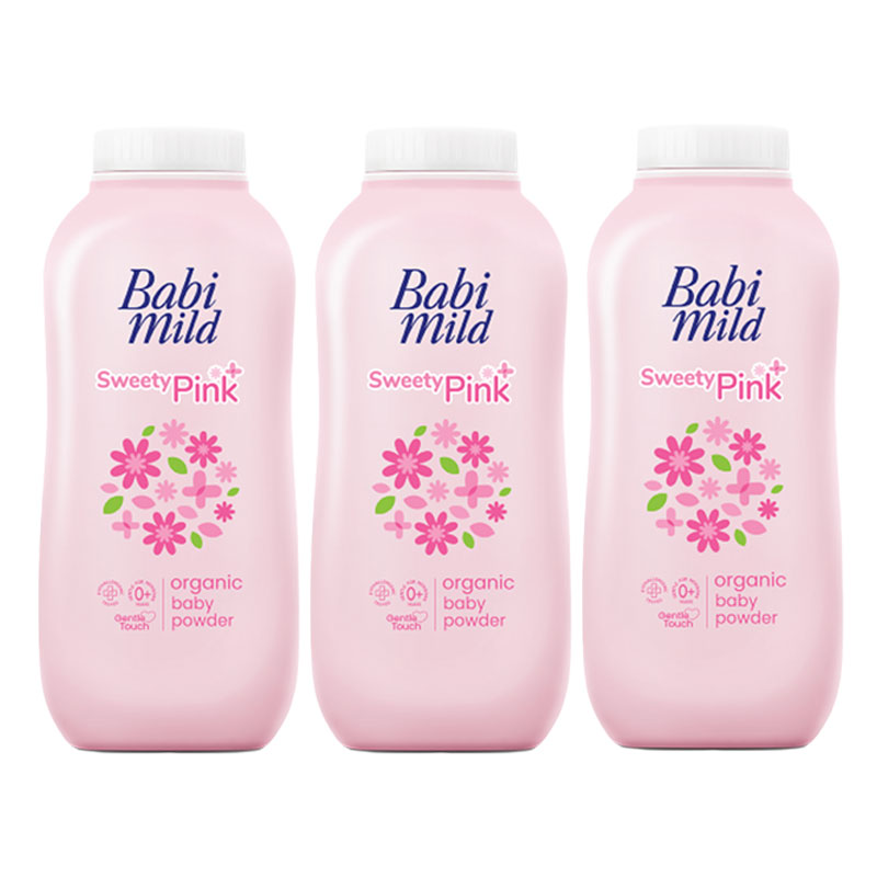 BABI MILD Talcum Sweety Pink 160 g x 3