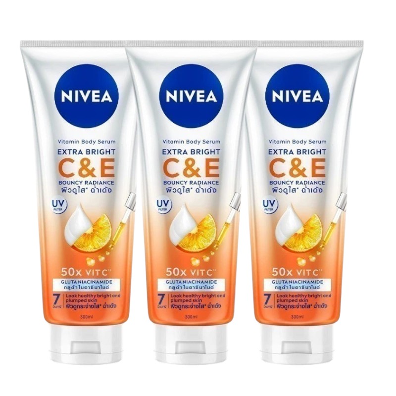 Nivea Vitamin Body Serum Extra Bright C&E 300 ml x 3