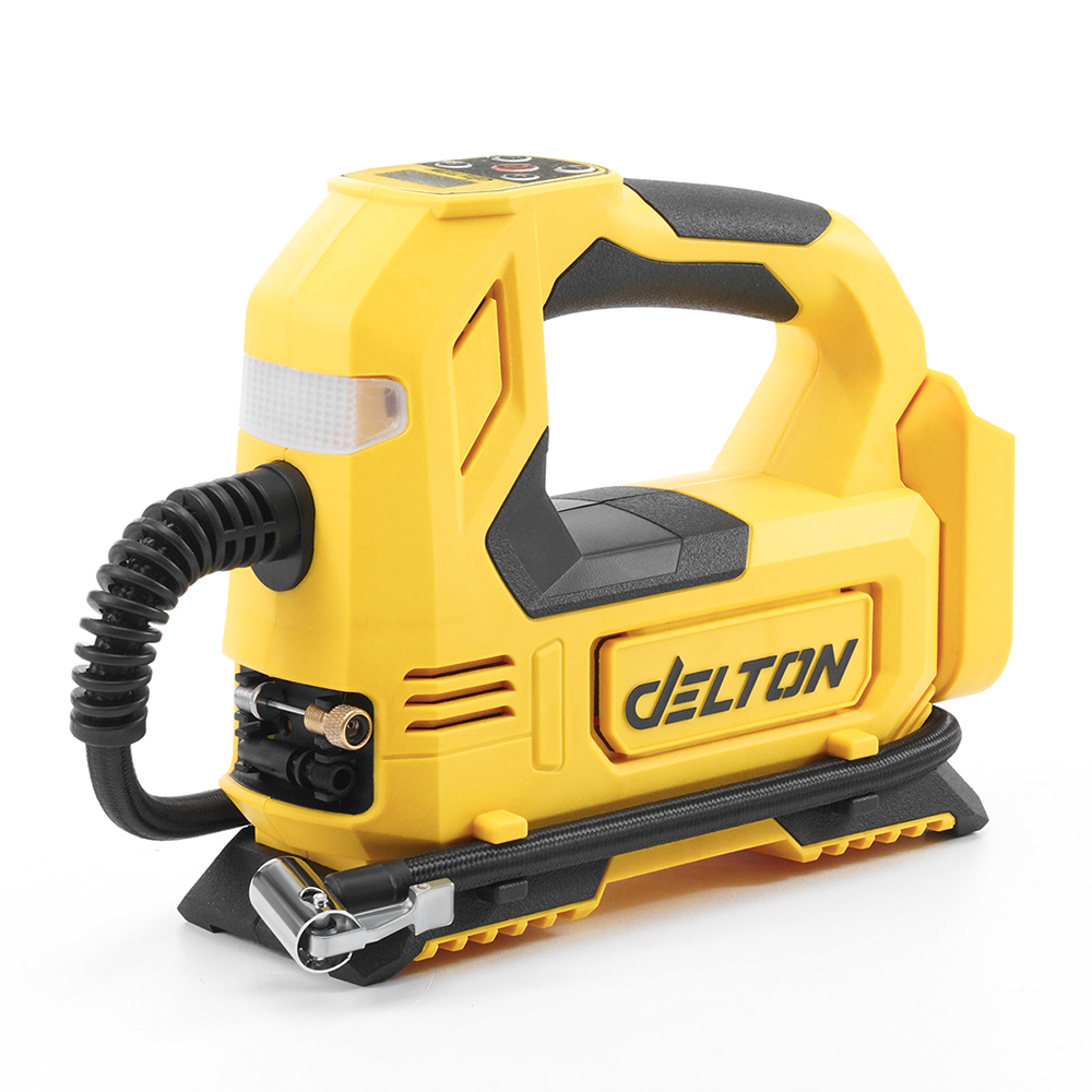 DELTON เครื่องเติมลมไร้สาย 2in1 20V 150 PSI (10.3 บาร์) รุ่น DCT-1150P ใช้งานร่วมกับ แบตเตอรี่ UltraFlex และ TURBO FORCE มาพร้อมแบต TB 20V 6Ah 1ก้อน