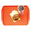 Thumbnail 2 of ถาดเสิร์ฟอาหารทรงสี่เหลี่ยมมีมือจับสีส้ม 41x30ซม