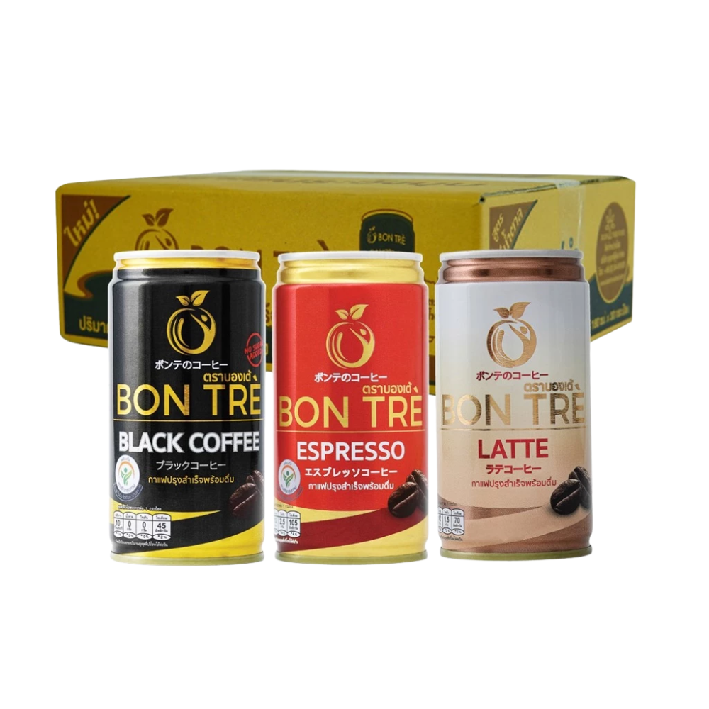 [ยกลัง] Bon Tre บองเต้กาแฟพร้อมดื่ม undefined (180 ml X 30 กระป๋อง) คละรสชาติ (666302565155650)