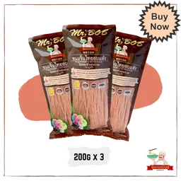 Thumbnail 2 of ขนมจีนอบแห้งมิสเตอร์บ๊อบขนาด 200 กรัม x3 ห่อ น้ำตาลข้าวกล้อง