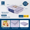 Thumbnail 2 of ซุปเปอร์ ล็อค กล่องข้าวแบ่ง 3 ช่อง รุ่น 6185 1100 มล. สีใส