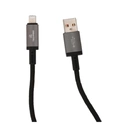 Thumbnail 2 of TECHPRO USB-A to Lightning Cable 2.4A Fast Charge 1M. Titanlink Black (TP-C07)