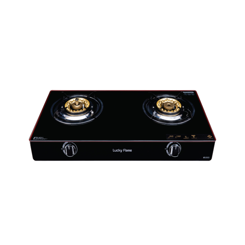 ลัคกี้เฟลม เตาแก๊สตั้งโต๊ะ 2 หัว รุ่น AG-112SSC เตาแก๊สระบบนิรภัย 2 ชั้น หน้าเตากระจกนิรภัย