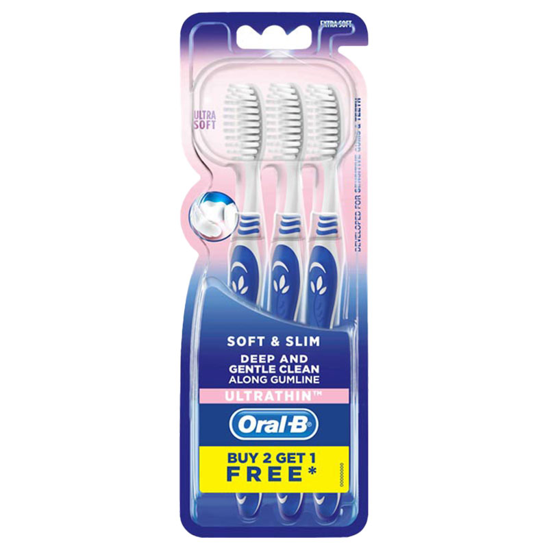 ORAL-B Toothbrush Soft & Slim x 3
