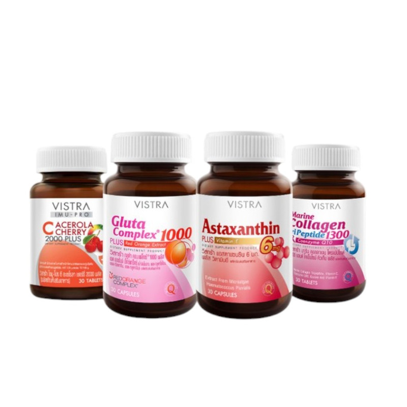 VISTRA Dietary Supplement Set Beauty Skin + Sakura 14 Tablets x 4 + 1