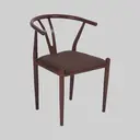 Thumbnail 1 of HAKONE เก้าอี้กินข้าว มีที่วางแขน เบาะผ้า โครงเหล็กลายไม้ 55 x 41.5 x 73 ซม. ขาสีวอลนัท เบาะสีน้ำตาล