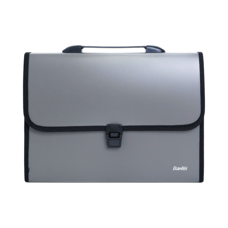 Bantex กระเป๋าใส่เอกสาร ขนาดA4 13ช่อง พร้อมหูหิ้วและล็อค สีดํา รุ่น BF1501 1ชิ้น