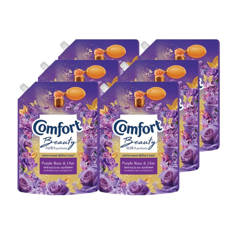 คอมฟอร์ท น้ำยาปรับผ้านุ่ม กุหลาบม่วงและดอกไลแลค 1.1 ล. x 6