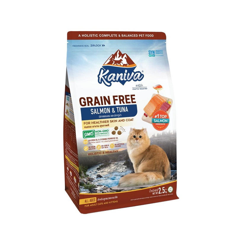 KANIVA Cat Food Grain Free Cat Food Salmon And Tuna Recipe 2.5 kg