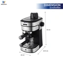 Thumbnail 5 of เวิล์ดเทค เอ็กซ์เพรสโซ เครื่องชงกาแฟ ชา กึ่งอัตโนมัติ รุ่น WT-CM8_SIL