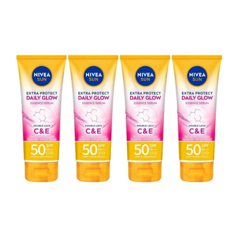 Nivea Sun Body Sunscreen Extra Protect Daily Glow SPF 50 PA+++ 180 ml x 4