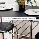 Thumbnail 3 of HomeHuk ชุดโต๊ะกินข้าว พร้อมเก้าอี้ 2 ตัว สีดำ โครงเงิน