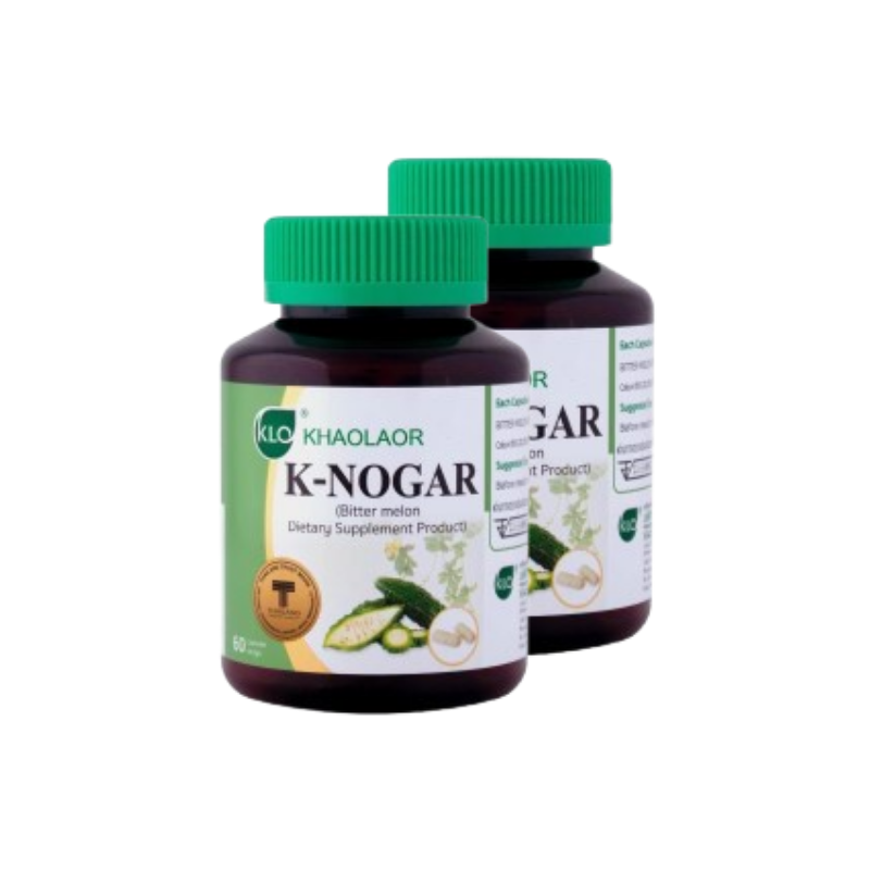 (แพ็ค 2) Khaolaor ขาวละออ เค-โนก้า (ผลิตภัณฑ์เสริมอาหารมะระขี้นก) 60 แคปซูล/กล่อง