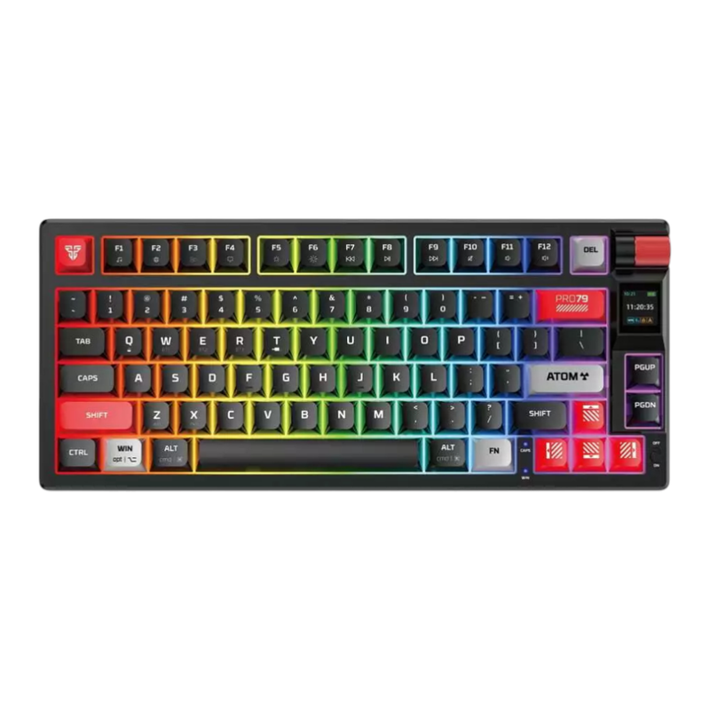 WIRELESS KEYBOARD (คีย์บอร์ดไร้สาย) FANTECH MK917 ATOM PRO79 (RED SWITCH / BLUE SWITCH RGB EN/TH) BLACK,BLUE SWITCH