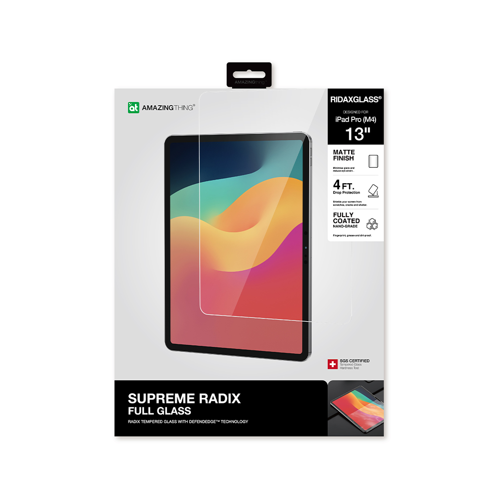 AMAZINGTHING Film iPad Pro 13 M4 Tempered Glass Matte Radix