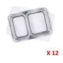 Thumbnail 2 of Empress World ถาดหลุมสแตนเลส 2 ช่อง ฝาปิดพลาสติก x 12