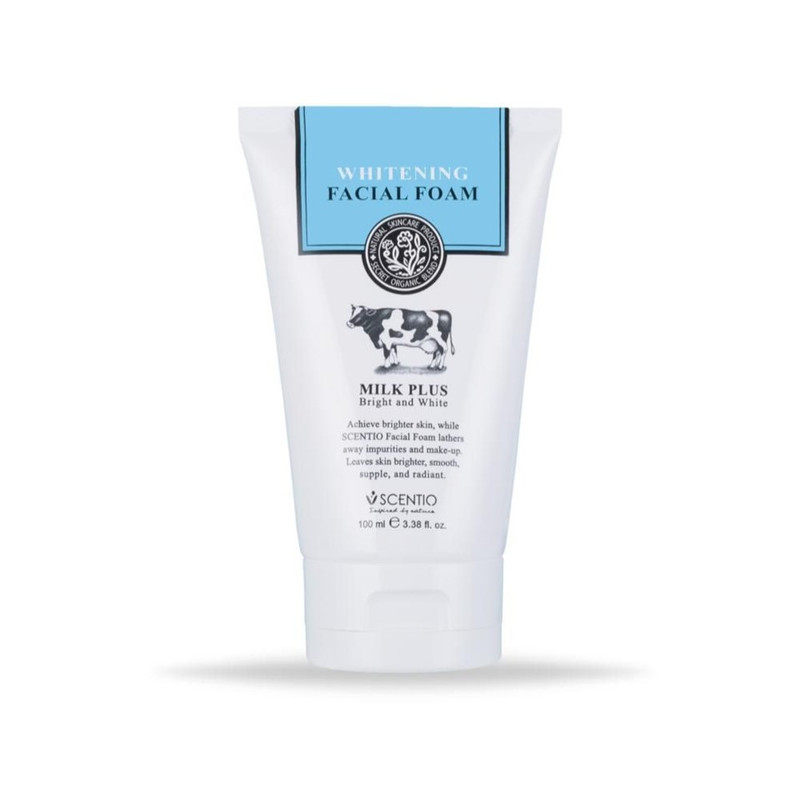 BEAUTY BUFFET FOAM SCENTIO Milk Plus Whitening Q10 Facial 100 ml.