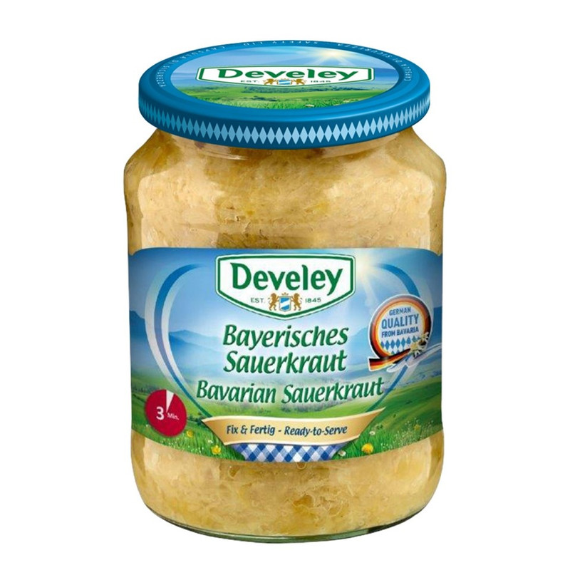Develey (ดิวีเลย์) Sour Cabbage (กะหล่ําปลีดอง) ขวดแก้ว ขนาด 680 กรัม