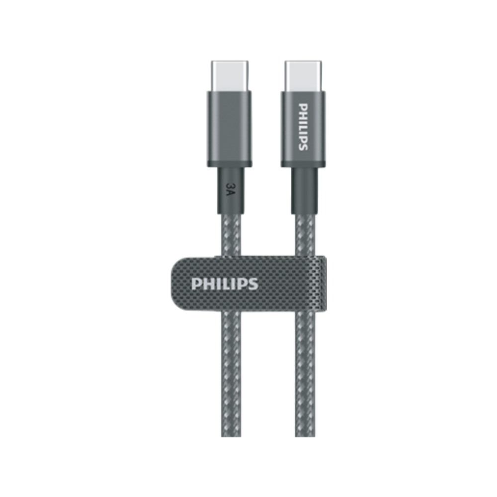 Philips Cable USB-C to USB-C 60W Braided Model DLC5030C/00 1M Black
