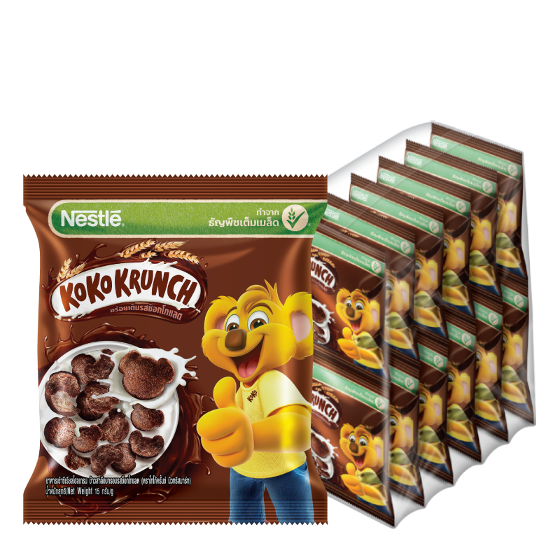 KOKO KRUNCH Whole Grain Wheat Curls Breakfast Cereal Chocolate Flavored ...