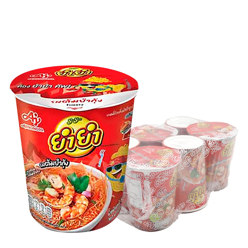 YUMYUM Cup Instant Noodle Tom Yum Kung Flavor 60 g x 6