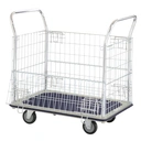 Thumbnail 2 of JUMBO รถเข็นพื้นเหล็กชั้นเดียว มือจับ 2 ข้าง มีคอกล้อม 220 กก. รุ่น HL-113N