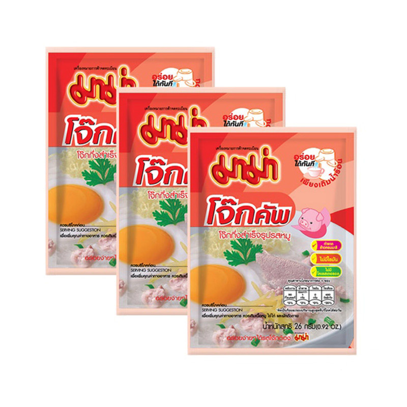 มาม่าโจ๊กคัพซองหมู แพค 3 ซอง