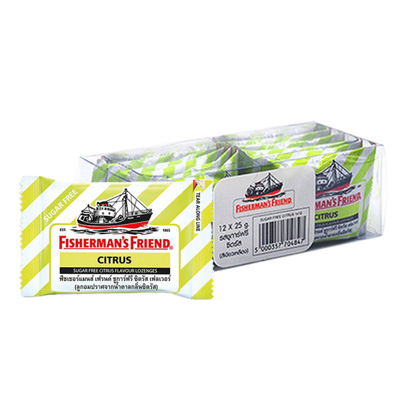 FISHERMAN'S FRIEND Sugar-Free Citrus Lozenge 12 pcs