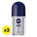 Thumbnail 2 of นีเวีย เมน ซิลเวอร์ โพรเทค โรลออน 25 มล. x 3