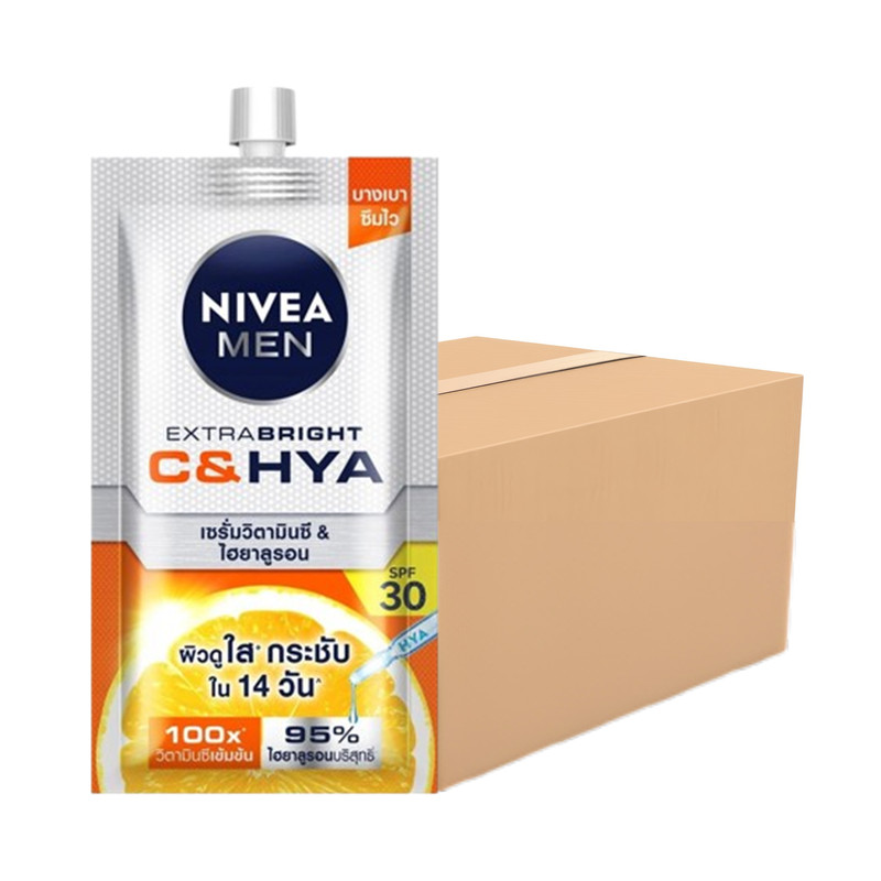 NIVEA MEN Extra Bright C & HYA Age Defense Vitamin Serum SPF30 7 ml x 12