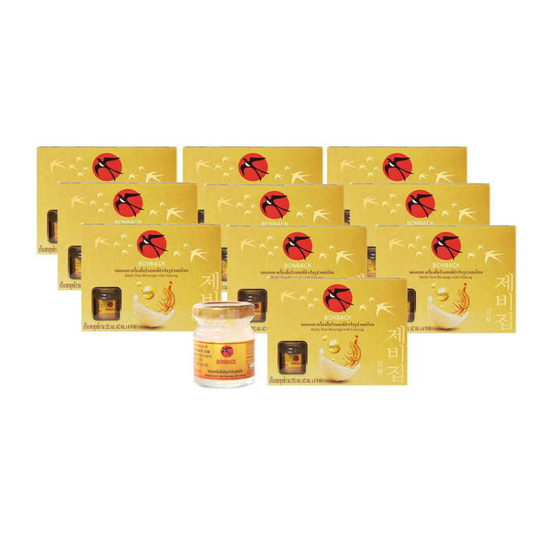 BONBACK Birds Nest Ginseng 42 ml 6 bottles x 10