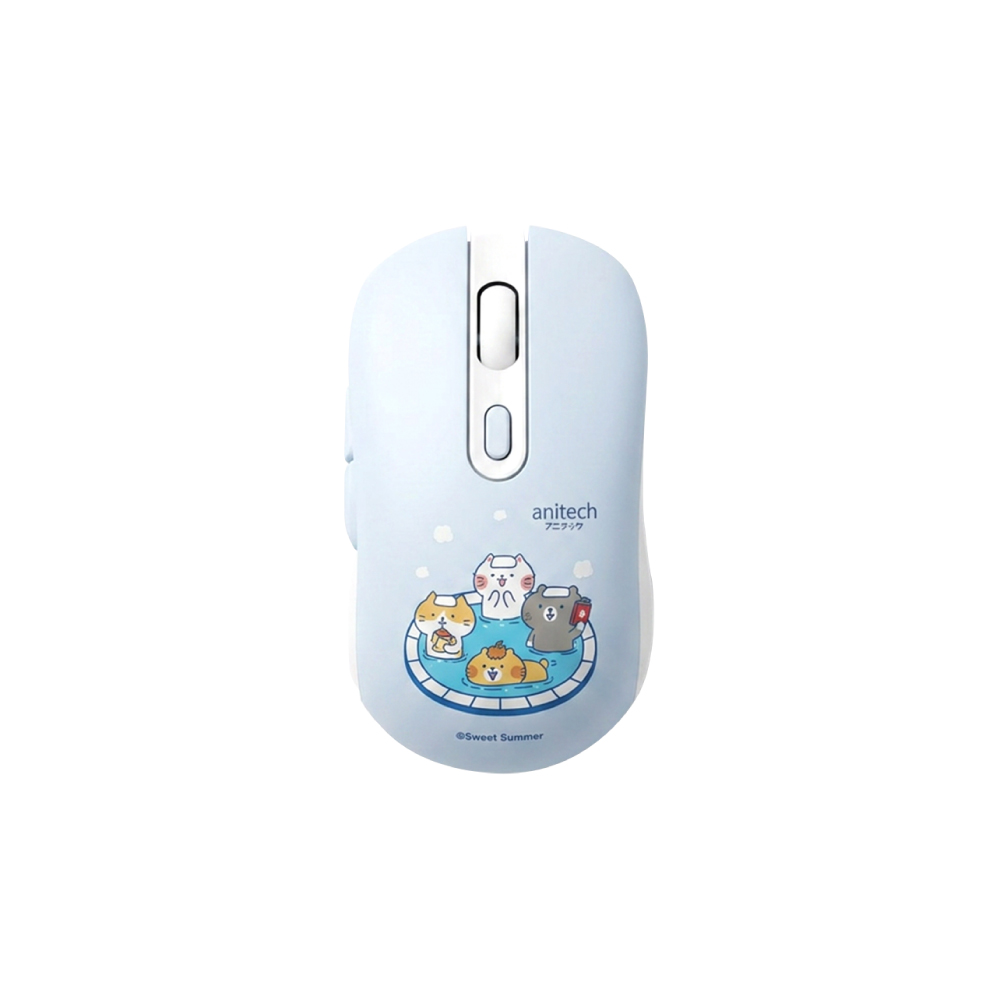 Anitech เม้าส์ไร้สาย CAT-W244-BL คลิกเงียบ เชื่อมต่อ Wireless 2.4G DPI: 3 ระดับ