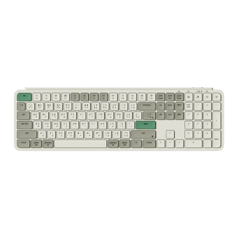 WIRELESS KEYBOARD (คีย์บอร์ดไร้สาย) KEYCHRON B6 PRO - SCISSOR SWITCH NON-BACKLIT EN/TH RETRO GREEN