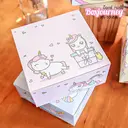 Thumbnail 1 of Boxjourney กล่องสแน็ค ลาย baby unicorn sweety pink (20 ใบ/แพค)