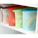 Thumbnail 2 of RePlanetMe ถุงซิปล็อคซิลิโคนใส่อาหารผลไม้ซุปแกง Reusable Silicone Zip-Lock Food Bag เขียว (Green) ชุด 2 ขนาด 1,000 มล. + 1,500 มล.