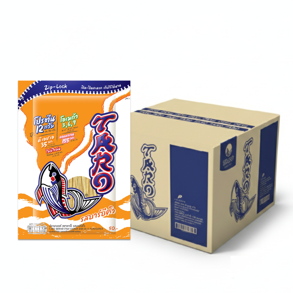 TARO FISH SNACK BARBECUE FLAVOURED 50G. X24