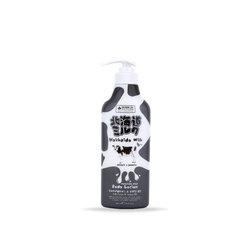 BEAUTY BUFFET BODY LOTION MADE IN NATURE HOKKAIDO MILK MOISTURE RICH 450 ml.