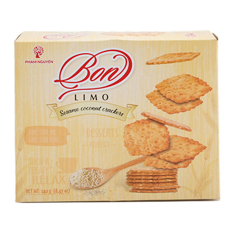 BON Limo Coconut Sesame Cracker 20 g 12 pcs | Makro PRO