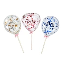 Thumbnail 1 of ลูกโป่งตกแต่งเค้ก ใส่ฟอยล์กลิตเตอร์ คละสี 8 ลูก
