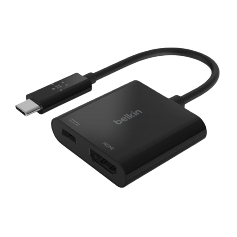 Belkin ฮับมัลติพอร์ต Hub USB-C to HDMI + USB C PD Charge Adapter 60W รองรับ WindowsOS MacOS รุ่น AVC002
