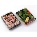 Thumbnail 4 of thefoodbox กล่องซูชิ ST-03 ถาดซูชิ อาหารญี่ปุ่น TakeAway ถาดใส่เนื้อ ถาดแซลม่อน ลายจักรพรรดิ์ แดงทอง [50 ชุด พร้อมฝา]